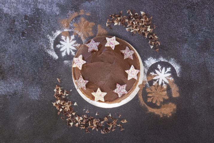 Decorated Chocolate cake